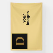 Champagner mit Erstklassiges Foto-Display der Gold Banner (Vertikal)