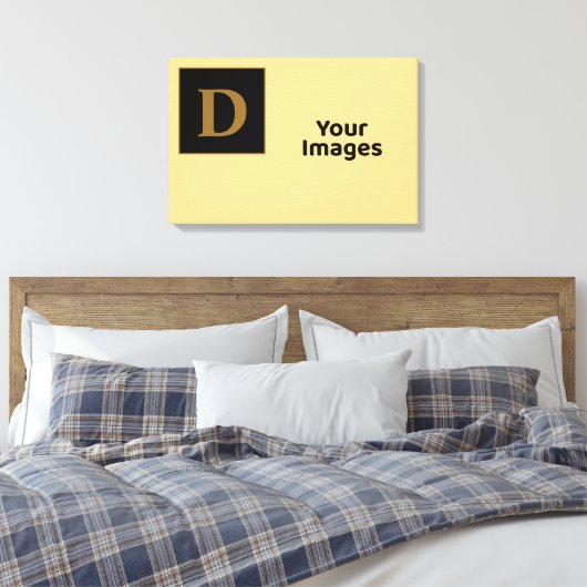 Champagner mit Erstklassiges Foto-Display der Gold Leinwanddruck (Insitu (Schlafzimmer))