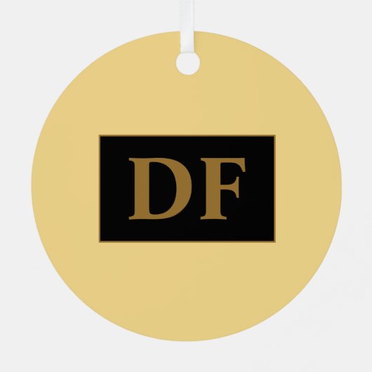 Champagner mit Gold-Initialen Ornament Aus Metall (Rückseite)