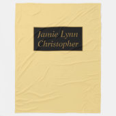 Champagner mit Goldpaarnamen Fleecedecke (Vorderseite)