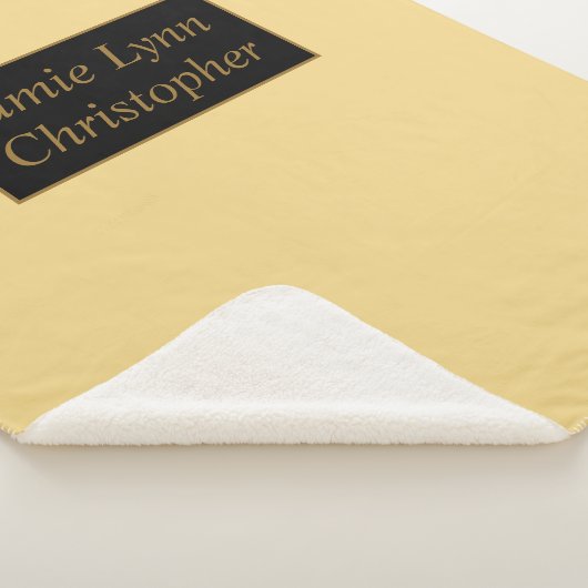 Champagner mit Goldpaarnamen Sherpadecke (3/4)