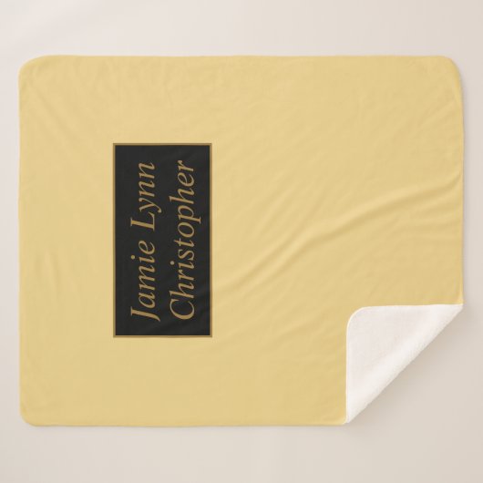 Champagner mit Goldpaarnamen Sherpadecke (Vorderseite (Horizontal))