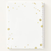 Champagner mit Kuchen und Rose Notizbuch (Rückseite)