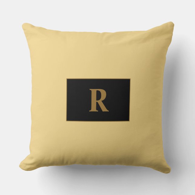 Champagner-Mit Monogramm Kissen (Vorderseite)