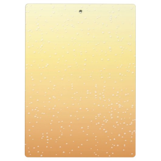 Champagner mit Tiny Bubbles Klemmbrett (Rückseite)