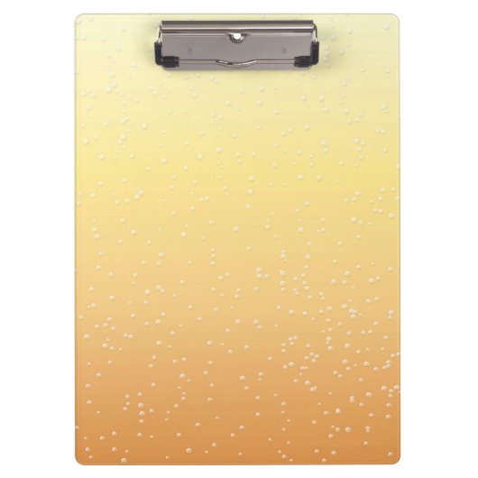 Champagner mit Tiny Bubbles Klemmbrett (Vorderseite)