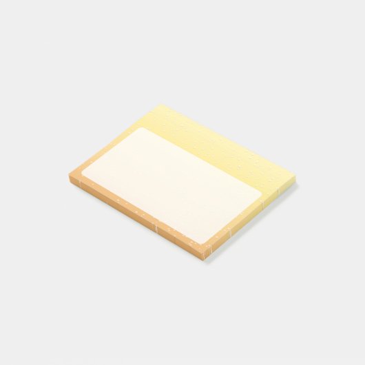 Champagner mit Tiny Bubbles Post-it Klebezettel (angewinkelt)