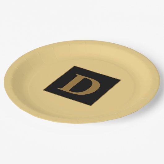 Champagner mit Vanilla-Tellern Pappteller (Schrägansicht)