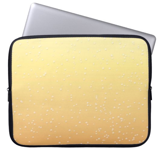 Champagner mit winzigen Bläschen Kunst Laptopschutzhülle (Vorderseite)