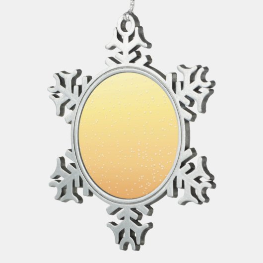 Champagner mit winzigen Bläschen Kunst Schneeflocken Zinn-Ornament (Rechts)