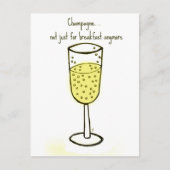 Champagner...Nicht nur das Frühstück. Postkarte (Vorderseite)