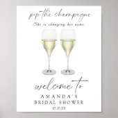 Champagner öffnen Junggesellinnen-Abschiedsparty Poster (Vorne)