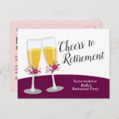 Champagner-Party Einladungspostkarte (Vorne/Hinten)