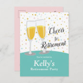 Champagner-Party Einladungspostkarte (Vorne/Hinten)