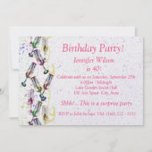 Champagner Party / Geburtstag Einladung (Vorderseite)