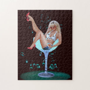 CHAMPAGNER PARTY GIRL PUZZLE
