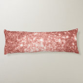 Champagner Peach Stars Kissen (Rückseite)