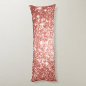 Champagner Peach Stars Kissen (Rückseite (Vertikal))