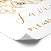 Champagner & Perlen Brautparty Geschenk Schild (Ecke)