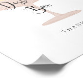 Champagner Petals und Prosecco Dessert Bar Sign Poster (Ecke)