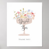 Champagner Petals und Prosecco Dessert Bar Sign Poster (Vorne)