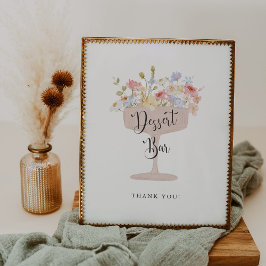 Champagner Petals und Prosecco Dessert Bar Sign Poster