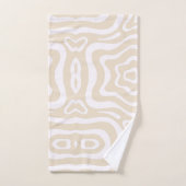 Champagner Pink Abstrakt Wave Muster Badhandtuch Set (Handtuch)