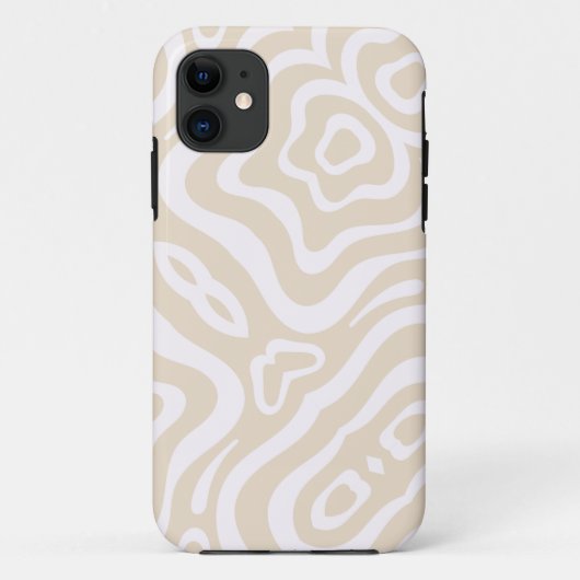 Champagner Pink Abstrakt Wave Muster Case-Mate iPhone Hülle (Rückseite)