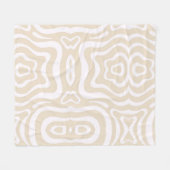 Champagner Pink Abstrakt Wave Muster Fleecedecke (Vorderseite (Horizontal))