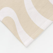 Champagner Pink Abstrakt Wave Muster Fleecedecke (Ecke)