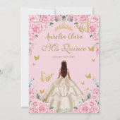 Champagner Pink Vintages Gold Einladung (Rückseite)