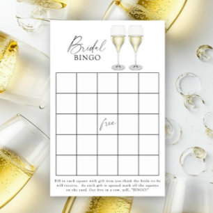 Champagner-Pop-Brautparty-Bingo-Spiel