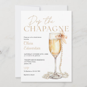 Champagner-Pop Foto-QR-Code-Junggesellinnenabschie Einladung