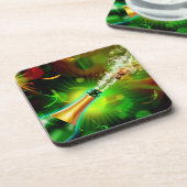 Champagner-Pop Getränkeuntersetzer (Linke Seite)