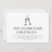 Champagner-Pop | Hochzeit nach Party Einladung (Vorderseite)