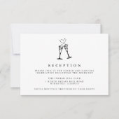 Champagner-Pop | Hochzeitsempfangskarte Einladung (Vorderseite)