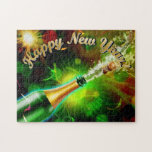 Champagner-Pop Puzzle<br><div class="desc">11" x 14" Puzzle mit einem festlichen Bild von Champagner aus einer frisch gepfropften Flasche,  inmitten von Konfetti und Grün,  Rot und Gold. Sehen Sie sich die gesamte Neujahrspuzzle-Sammlung unter der ZUHAUSE-Kategorie im Bereich HOLIDAYS an.</div>