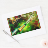 Champagner-Pop Rechteckiger Aufkleber (Umschlag)