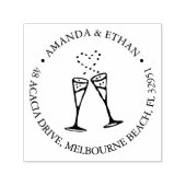 Champagner-Pop | RÜCKSENDEADRESSE Permastempel (Design)