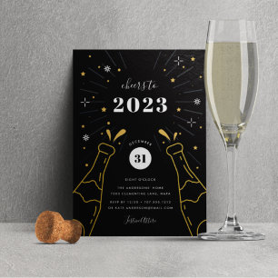 Champagner-Pop   SILVESTER PARTY Einladung