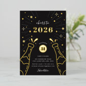 Champagner-Pop | SILVESTER PARTY Folieneinladung (Stehend vorne)