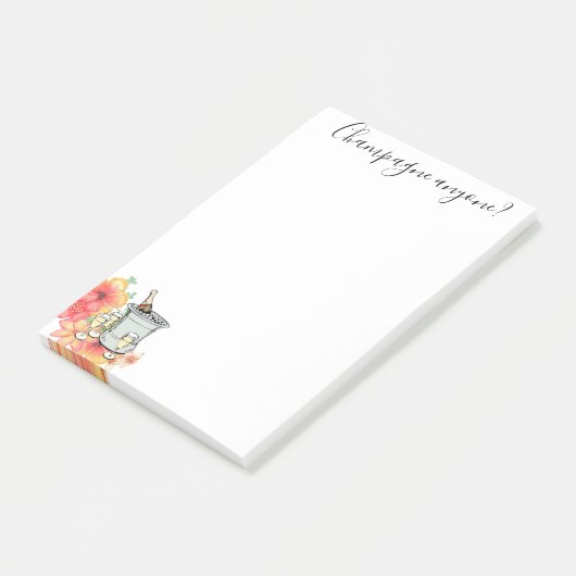 Champagner Post-it Klebezettel (angewinkelt)