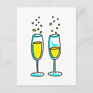 champagner postkarte