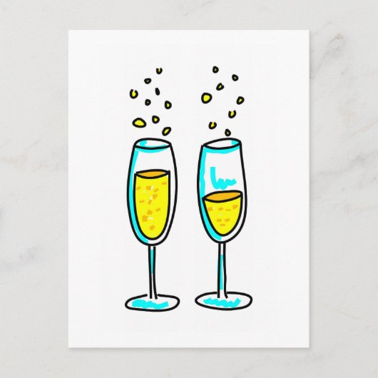 champagner postkarte (Vorderseite)
