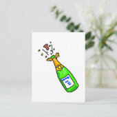Champagner Postkarte (Stehend Vorderseite)