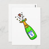 Champagner Postkarte (Vorne/Hinten)