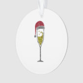 Champagner Prosecco zum Weihnachtsfest Ornament (Vorderseite)
