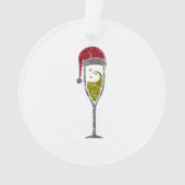 Champagner Prosecco zum Weihnachtsfest Ornament (Vorderseite)