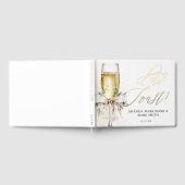 Champagner Prosit auf die Winterhochzeit Gästebuch (Voll)
