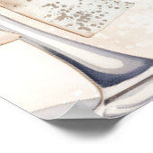 Champagner Prosit Winterhochzeits-Party Willkommen Poster (Ecke)